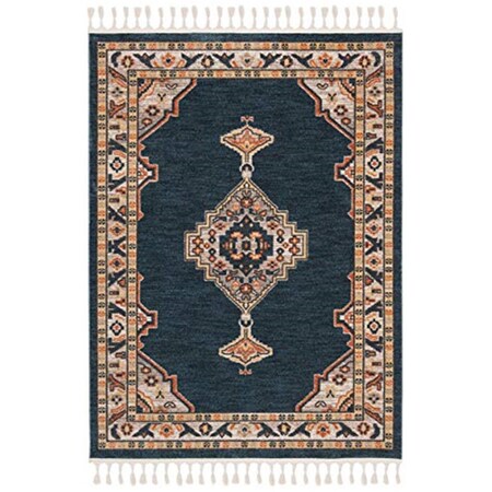 Safavieh 4 ft. x 5 ft. 4 in. Farmhouse 800 Rectangle Rug Cream & Navy FMH830N-4